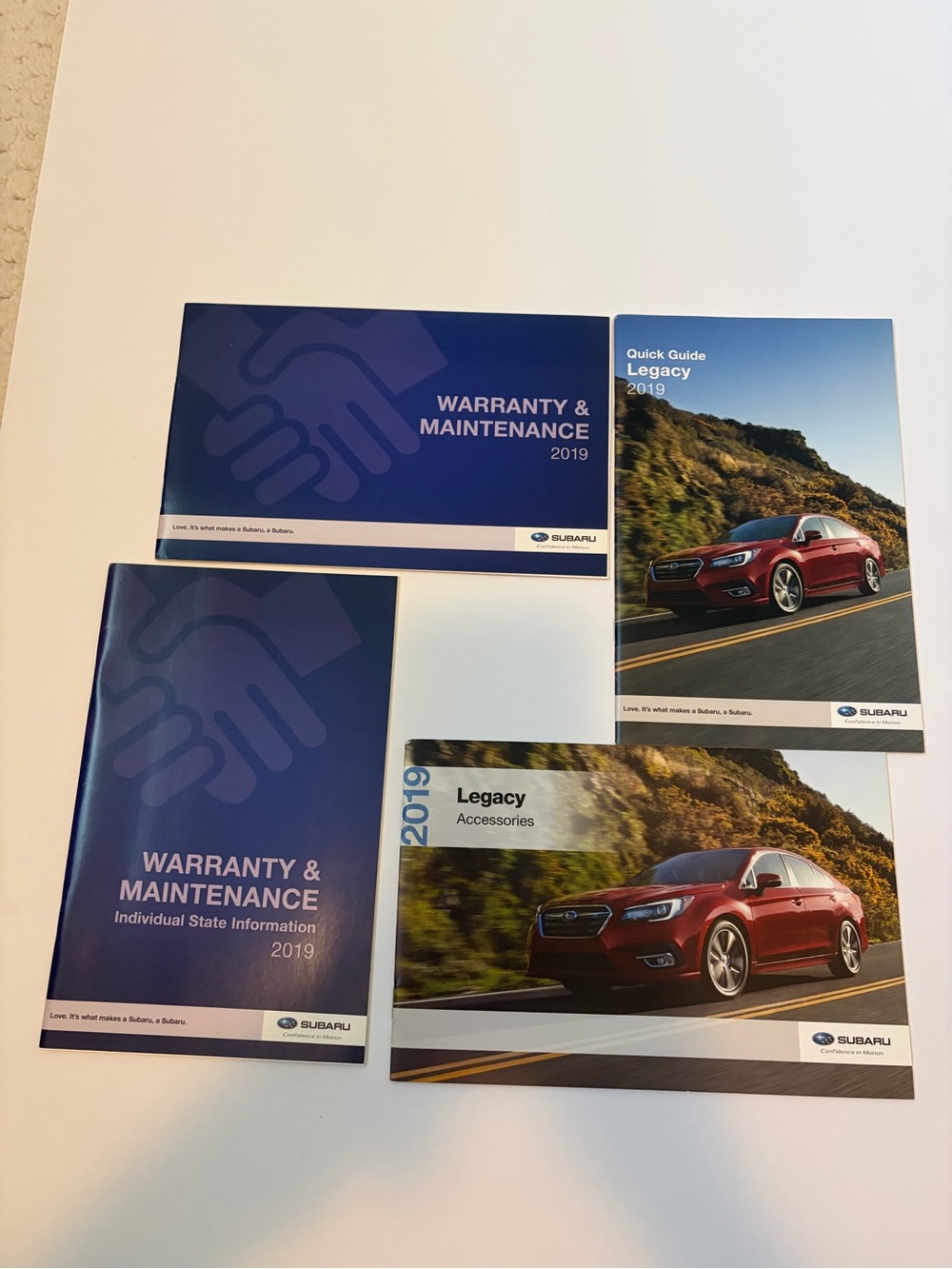 2019 Legacy Owner Manuals & Accessories - Blue Covers